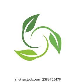 recyclable plastic free icon. Vector bio recycling degradable label logo template isolated on white