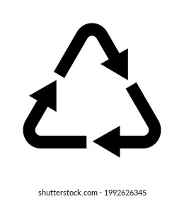 Recyclable plastic Simple icon on product packaging and box