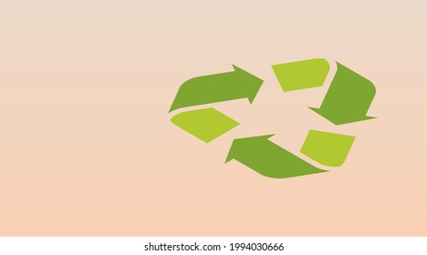 Recyclable reusable. Green recycle arrow icon. Vector sign illustration EPS 10. Isolated on background
