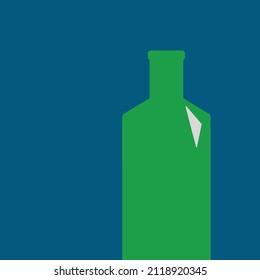 Recyclable trash, or rubbish flat objects like paper, plastic bottle, iron, and glass bottle on blue background. Suitable for recycle environmental app assets. Valuable inorganic objects. 