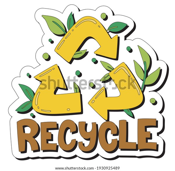 Recyclable Vector Icons Letters Written Underneath Stock Vector ...