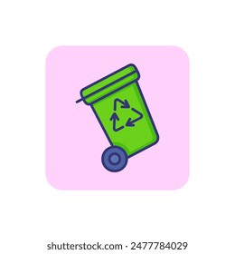 Recyclable waste line icon. Container, pollution, trash. Recycling concept. Vector illustration can be used for topics like ecology, urban, environment