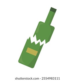 Recyclable Waste Vector - Glass Bottle