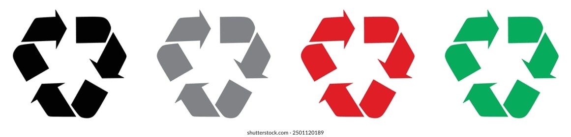 Recyclage Logo Vector icon set.