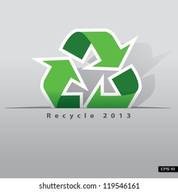 recycle 2013 symbol, vector