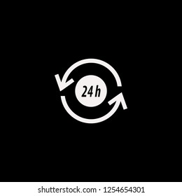 recycle 24 hours vector icon. flat recycle 24 hours design. recycle 24 hours illustration for graphic 