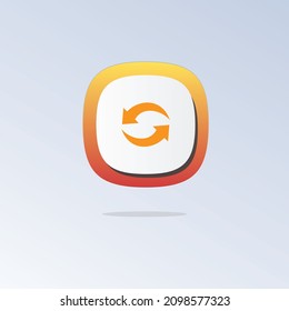 Recycle 3D icon. Icons web, logo, button. 3D vector Illustrations. Concept for favicon, app icon, web banner, logo