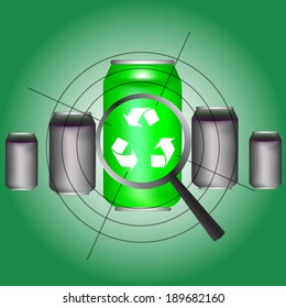 Recycle aluminum cans vector