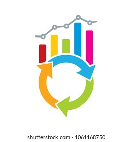 Recycle Analytic Logo Icon Design