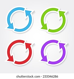 Recycle Arrow Colorful Vector Icon Design
