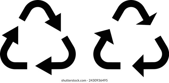 Recycle arrow Eco triangle icon vector illustration