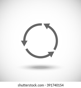 Recycle arrow. Flat simple modern illustration pictogram