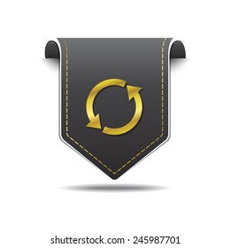 Recycle Arrow golden Vector Icon Design