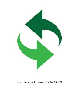 recycle arrow  green icon