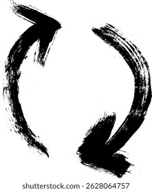 Recycle Arrow Grunge Pinsel Stroke Zeichnen Symbol 