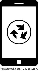 recarga de recarga del historial de flecha de reciclaje Glifo
