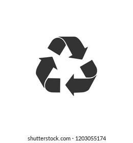 Recycle arrow. Icon Flat