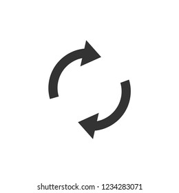 Recycle arrow. Icon Flat