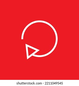 Recycle arrow icon in flat style, vector illustration.