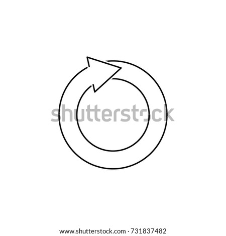 Recycle arrow icon on white background