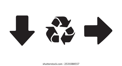 ícone de seta para reciclar apontando para cima e para baixo