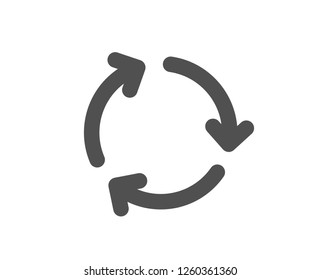 Recycle arrow icon. Recycling waste symbol. Reduce and Reuse sign. Quality design element. Classic style icon. Vector
