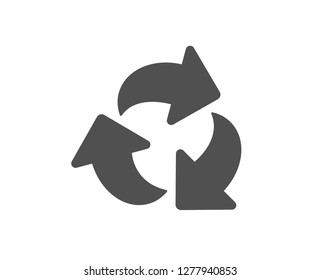 Recycle arrow icon. Recycling waste symbol. Reduce and Reuse sign. Quality design element. Classic style icon. Vector
