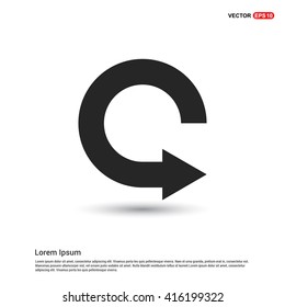 Recycle arrow icon. reload icon
