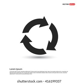 Recycle arrow icon. reload icon