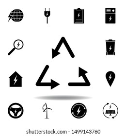 recycle, arrow icon . Set of alternative energy illustrations icons. Can be used for web, logo, mobile app, UI, UX