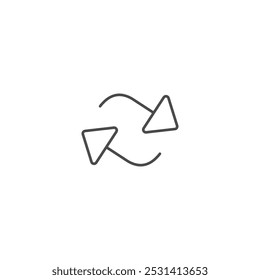 Reciclar icono de flecha símbolo Ilustración vectorial