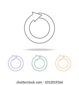 Recycle arrow icons. Element of ecology for mobile concept and web apps. Thin line  icon for website design and development, app development. Premium multicolor icons on white background