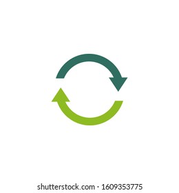 Recycle arrow logo icon design vector template