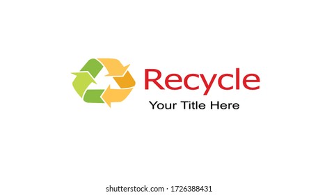 Recycle arrow logo icon design vector template,Recycle symbol 