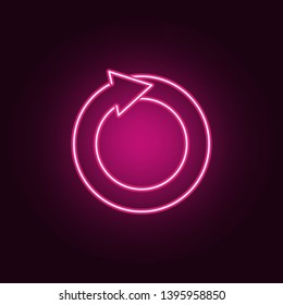 Recycle arrow neon icon. Elements of ecology set. Simple icon for websites, web design, mobile app, info graphics