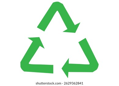Flecha de reciclaje sobre fondo blanco EPS 10
