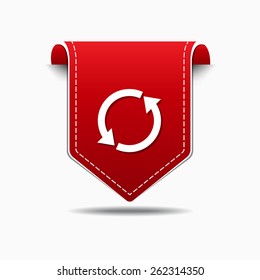 Recycle Arrow Red Vector Icon Design