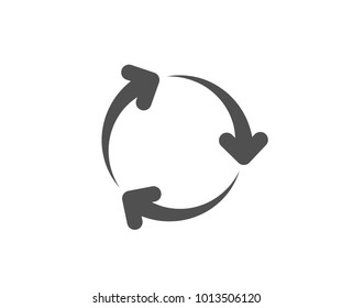 Recycle arrow simple icon. Recycling waste symbol. Reduce and Reuse sign. Quality design elements. Classic style. Vector