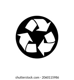 Recycle arrow simple icon. Recycling waste symbol. Reduce and Reuse sign. Quality design elements. Classic style. Vector