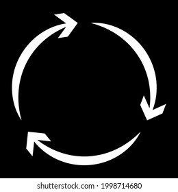 Icono de giro de flecha de recicle Vector simple bueno para empresas o club social 