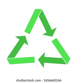 Símbolo de flecha de reciclaje Significa utilizar recursos reciclados