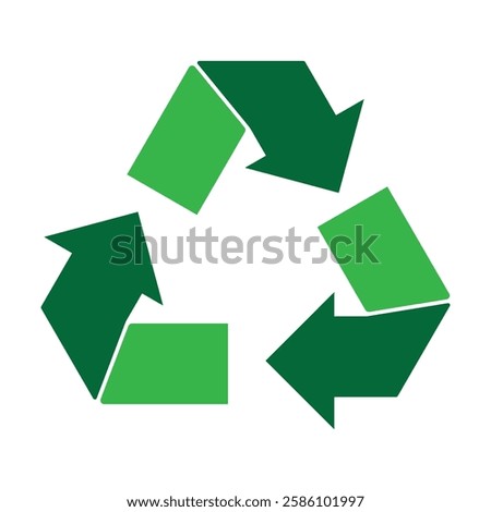 Recycle arrow symbol Means using recycled resources. Vector Icon on a white background.