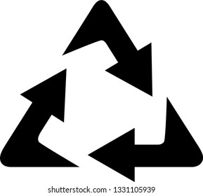 recycle arrow triangle icon vector design 