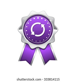 Recycle Arrow Violet Vector Icon Design