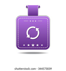 Recycle Arrow Violet Vector Icon Design