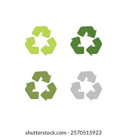 RECYCLE ARROWS BIO SHOP PRODUCT SIGN SYMBOL LOGO ISOLATED ON WHITE VECTOR