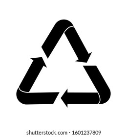 Recycle arrows circle icon. Vector eco waste bin sign, organic reuse and recycle bio package arrow symbol. Recycle arrows circle icon. EPS 10