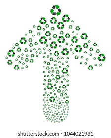 Recycle Arrows collage composed in the collection of forward oriented arrow. Forward directed arrow shape designed from recycle arrows icons.