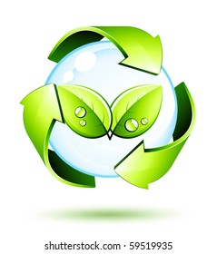 recycle arrows green concept