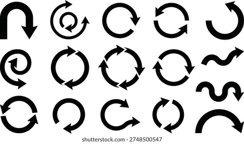 Recycle arrows loop eco sustainability circular economy flat design vector illustration